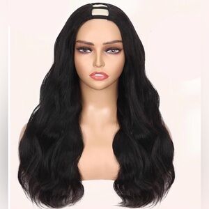 20” Body Wave Natural Black U-Part Wig No Lace 100% Human Hair #RD2